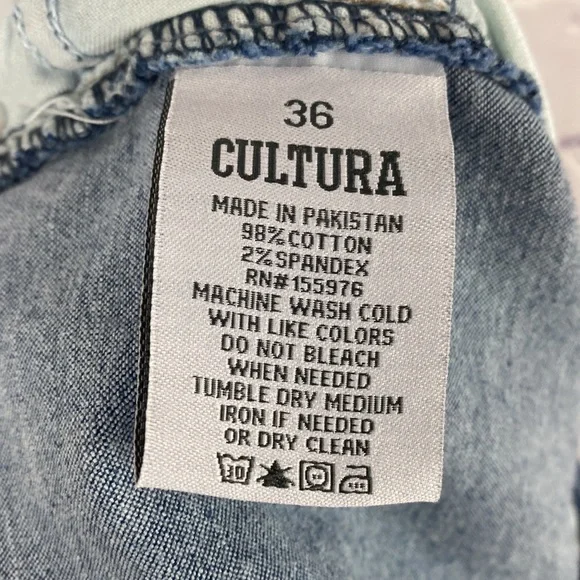 Cultura Men's Skinny Blue Jeans. Size: 36 - Picture 12 of 14